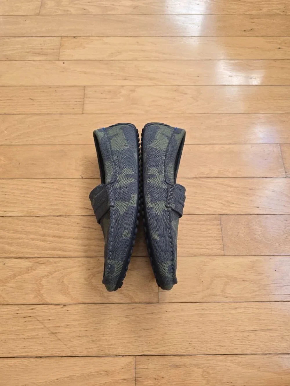 Rothy's | The Driving Camo Olive Green Knit Slip On Loafers | Men's 12